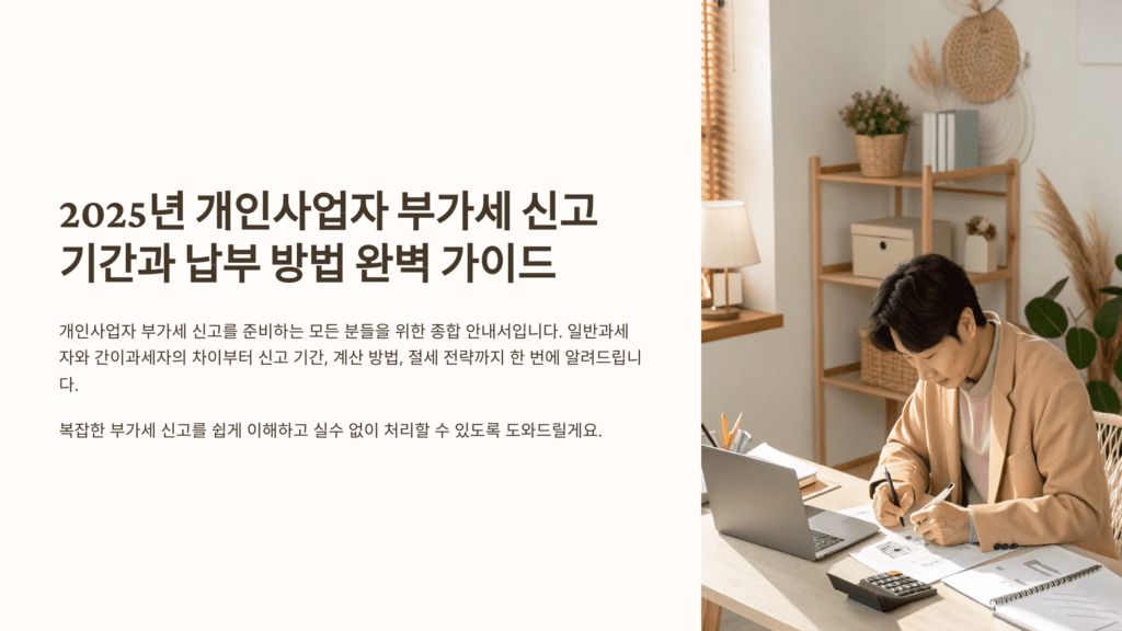 2025 개인사업자 부가세 신고