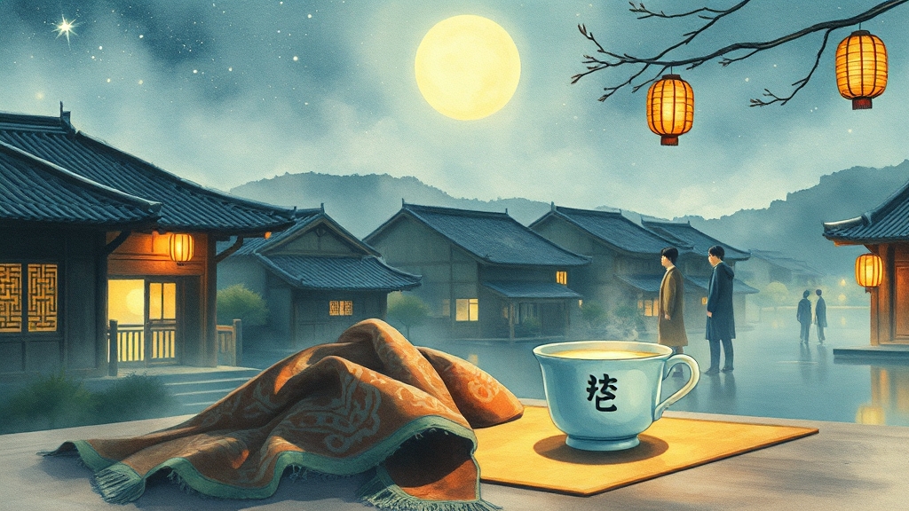 야간 혈당 관리는 이렇게 (watercolor 스타일)